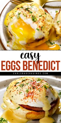 What your Christmas brunch menu ideas need! It's a holiday breakfast recipe with the perfect poached eggs. Complete with a blender hollandaise sauce that's rich and creamy, this Classic Eggs Benedict is the BEST! Eggs Benedict Sauce Recipe, Eggs With Hollandaise Sauce, Egg Benedict Sandwich, Ina Garten Eggs Benedict, Southern Eggs Benedict, Poached Eggs With Hollandaise Sauce, Egg Benedict Sauce, Poached Eggs Recipe Breakfast, Christmas Eggs Benedict