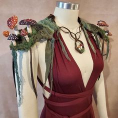 Fairy Clothing | Tattered Pixie Ten Faire, Mushroom Fashion, Larp Clothing, Elf Armor, Witch Ideas, Mushroom Outfit, Leaf Fairy, Mushroom Costume, Ren Faire Outfits