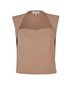 Introducing our exquisite Sleeveless Women's Blouse, an epitome of elegance and sophistication. This stunning blouse features a classic Queen Anne neckline, making it a perfect addition to your business casual wardrobe. Designed with a flattering silhouette, this camel blouse promises to make you stand out in any setting. 🌟 **Benefits ✨ Elegant Queen Anne neckline highlights your neckline ✨ Sleeveless design for ultimate comfort and mobility ✨ Perfect blend of style and professionalism for busi Sabrina Neckline Top, Queen Anne Neckline Top, Queen Anne Neckline Blouse, Elegant Office Tank Top, Elegant Summer Office Tank Top, Elegant Fitted Tank Top For Office, Elegant Tank Top For Office In Summer, Elegant Summer Tank Top For Office, Classic Fitted Tops For Night Out