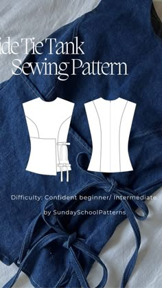 the front and back view of a sewing pattern