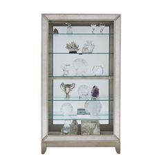 Pulaski Furniture Antique Style 5 Shelf Mirrored Curio Cabinet in Aged Silver 21384-PULASKI 21384-PULASKI Antique Mirror Frame, Antiqued Mirror, Cabinet Detailing, Pulaski Furniture, Luxury Modern Furniture, Value City Furniture, China Cabinets, Interiors Online, Furniture Antique