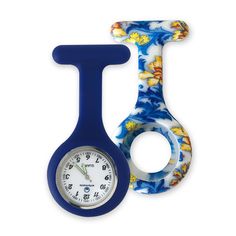 Silicone Nurse Fob Watch Glow in the Dark Royal Blue + Teal Wallpaper Silicone Extra Blue Teal Wallpaper, Stethoscope Case, Stethoscope Accessories, Emergency First Aid Kit, Healthcare Uniforms, Dark Royal Blue, Emergency Bag, Safety Pin Brooch, Wallpaper Print