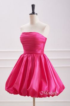 This Hot Pink Strapless Pleated Short Homecoming Dress is the perfect combination of style and comfort. The vibrant hue and strapless design make a bold statement, while the pleated detailing adds a touch of elegance. Experience the ultimate comfort and confidence at your next homecoming event in this stunning dress.





Product Details


Color：Hot Pink
SKU: MD6047
Fabric：Satin
Fully lined & Built with bra

Size: US 0-16. Check our Size Chart to get your correct size. 
Free custom size service is available. You can email me your specific size, before or after your order. Or add your measurements to the note box when you check out.


Feel free to contact our customer service: contact@modsele.com if you have any questions. Cutout Homecoming Dress, Casual Homecoming Dresses, Dress Satin Bridesmaid, Bridesmaid Dresses Satin, Maternity Bridesmaid Dresses, Hot Pink Color, Short Party Dress, Wedding Dresses Satin, Short Homecoming Dress