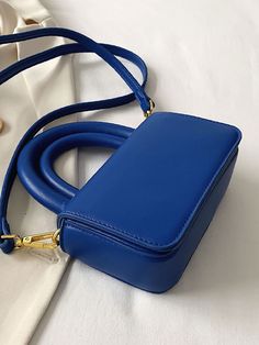 Bag For Love - Minimalist Double Handle Flap Square Bag - Women Satchels Product Description Color Blue Strap Type Chain Strap Type Top Handle Pattern Type Plain Style Fashionable Bag Size Medium Quantity 1 piece Type Square Bag Composition 100% Polyurethane Material PU Leather Size Chart INCH CM Size Bag Width Bag Height Bag Length Strap Length one-size 2.6 3.9 6.3 47.2 Size Bag Width Bag Height Bag Length Strap Length one-size 6.5 10 16 120 Similar Products h2 { text-align: center; } .red-box Blue Square Box Bag For Everyday Use, Trendy Blue Box Bag, Blue Square Box Bag For Everyday, Chic Blue Mobile Phone Box Bag, Everyday Blue Square Box Bag, Everyday Blue Handheld Box Bag, Blue Handheld Box Bag For Everyday, Chic Blue Handheld Box Bag, Everyday Blue Mobile Phone Box Bag