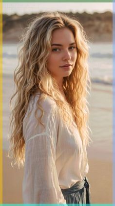 Beach Waves Hairstyles, Perfect Beach Waves, Beachy Waves Hair, Effortless Waves, Vintage Waves, Beach Wave Hair, Prom Hairstyles For Long Hair, Beachy Waves, Permed Hairstyles