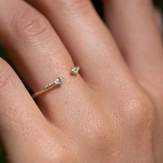 Twin sparkling white sapphires cap each end of this textured open band ring. Lovely on its own and stacks beautifully with our other rings, especially our Daybreak Ring. Inspired by the roots of the Banyan tree, our signature texture is a symbol of strength, growth, and self-awareness. Exclusively solid gold — in your choice of 9k or 14k. Materials All responsibly sourced:•Solid 9k or 14k yellow gold, 100% recycled•2 oval white sapphires Details •Width: 2.8mm•Opening: 3.3mm•Thickness: 1.7mm•Ston Wolf Shifter, Banyan Tree, Symbol Of Strength, Vermeil Jewelry, The Roots, Pure Gold, White Sapphire, Self Awareness, Gold Plated Jewelry