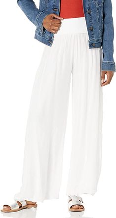 Our beautiful Adina palazzo pant has an amazing knit fabric underneath a silk overlay.  A flowy and relaxed fit gives this fabulous pant both style and comfort at the same time.  Wear to the beach or to lunch, out to dinner, or a garden party or wear just lounge around the house, you can't go wrong with this stunning pant.  Pair with our M Made In Italy silk tops for a complete fashionable look! Breezy Maxi Length Beach Bottoms, Spring Rayon Wide Leg Pants With Relaxed Fit, Spring Wide Leg Rayon Pants With Relaxed Fit, Solid Color Maxi Length Summer Bottoms, Flowy Wide Leg Summer Pants, Casual Full Length Wide Leg Viscose Pants, Casual Viscose Wide Leg Full Length Pants, Breezy Maxi Length Summer Bottoms, Flowy Maxi Bottoms With Elastic Waistband