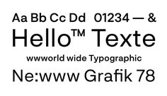 a black and white typeface with the words hello'm texe on it