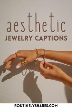 Find the best aesthetic jewelry captions for Instagram that are cute, funny or short. Perfect for that jewelry aesthetic post or story. Caption For Jewellery Post, Captions For Jewelry Post, Quotes About Gold Jewelry, Instagram Captions Jewelry, Rings Quotes Jewelry, Instagram Captions For Jewelry Business, Quote About Jewelry, Captions For Jewellery Business, Jewelry Small Business Aesthetic