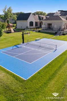 Pickleball & Half-Court Basketball Court Friend Compound, Home Pickleball Court, Pickleball Court Backyard, Backyard Sport Court, Backyard Pickleball Court, Tennis Court Backyard, Randy Alcorn, Basketball Court Backyard, Backyard Basketball