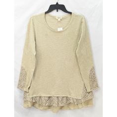 Style & Co Women's Size S Layered-Look Lace Trip Tunic Sweater, Yellow, Nwt 1 Day Handling Time From Houston,Tx Satisfaction Guaranteed Or Your Money Back! New Items Are Added Every Week. ***Item Note: Please Note That The Items Color Is As Shown In The Pictures; The Item Will Be Described Based On What We See, But Please Make Your Own Interpretation Of The Color.*** Brand: Style & Co Style: Tunic Sweater Size: S Material: See Photos Condition: New With Tags Sku: B16 - 24 Shipping All Items Are Fall Crew Neck Tops With Lace Trim, Fall Crew Neck Sweater With Lace Trim, Fall Lace Trim Knit Top, Fall Knit Top With Lace Trim, Casual Lace Trim Top For Winter, Relaxed Fit Lace Trim Top For Fall, Fall Relaxed Fit Top With Lace Trim, Casual Lace Trim Sweater For Spring, Casual Lace Trim Tops For Fall