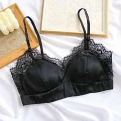 Award yourself or your beloved ones with this luxury silk lace bralette.
Both cup lining and shell are made of mulberry silk, sewn with delicate French lace.
The garment is lightweight, breathable, healthy, comfortable, just like your second skin.
- Perfect for Yoga, Pilates, and Low-weight exercise or to wear as a day to day bra
- 4 colors, white, black, mocha and champagne.

#awulooksilk#silkbra#bralette#silkpantie Silk Bra, Bra Hooks, Style Français, Silk Accessories, Twilly, Luxury Silk, Silk Charmeuse, Black Bra, Wireless Bra