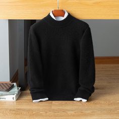 mens mock neck cashmere sweater warm long sleeve solid cashmere sweatershirt - slipintosoft Cashmere Sweater, Cashmere Sweaters, Blue Light, Mock Neck, Men Sweater, Cashmere, Size Chart, Navy Blue, Sleeve Length