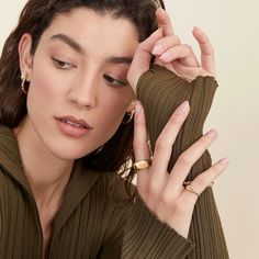 Indulge in the playful elegance of our Croissant Signet Ring. Crafted with a delicate croissant design, this ring adds a touch of charm and whimsy to any outfit. Show off your unique style with this quirky accessory. Elegant Metal Midi Rings For Everyday, Elegant Everyday Metal Midi Rings, Everyday Metal Midi Rings With Open Design, Tarnish Resistant Stackable Metal Rings, Chic Metal Jewelry With Ring Detail, Elegant Everyday Metal Rings, Modern Dome Ring As Gift, Trendy Metal Rings For Everyday, Trendy Metal Midi Rings