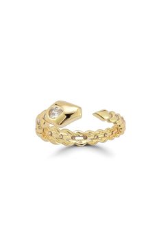 Add a dazzling touch to your everyday outfit with this snake ring featuring glistening crystals. Sterling silver/14k-gold plate/cubic zirconia Imported Animal Rings Jewelry, Jewelry Wardrobe, Wardrobe Goals, Animal Rings, Snake Ring, Birthday List, Everyday Outfit, Keep Jewelry, Rings Jewelry