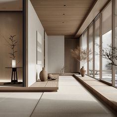 An interior space that exemplifies the essence of Japanese minimalism, creating a calming and meditative atmosphere through simplicity and natural elements Japandi Hallway Design, Minimalist House Paint, Foyer Minimalist, Hallway Paint Ideas, What Wallpaper, Modern Apartment Interior, Hallway Paint, Hallway Wallpaper