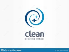 clean and modern logo design for cleaning company stock photo - image 349784