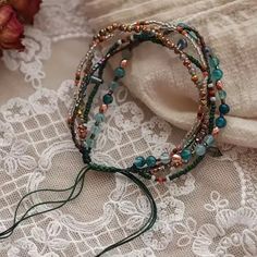 Enhance Your Style With This Elegant Blue Beaded Bracelet Set. Perfect For Any Occasion, These Bracelets Add A Touch Of Sophistication To Your Outfit. Rice Bead Bracelet, Crystal Anklet, Blue Beaded Bracelets, Manik Manik, Bracelets Diy, Beaded Anklets, Beaded Bracelets Diy