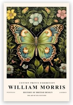 a book cover with an image of a butterfly on it's wings and flowers