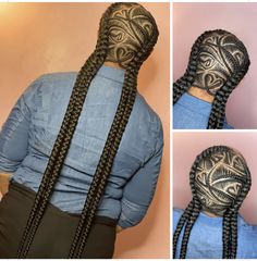 10 Feed In Braids, 2 Feed In Braids, Xpression Hair, Hair Braid Designs, Event Hairstyles, Feed Ins, Two Braid Hairstyles, Lemonade Braids