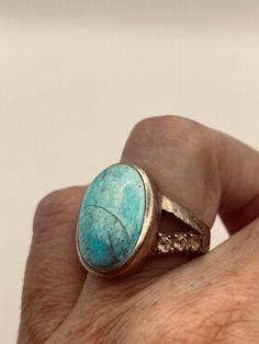 Vintage Blue Larimar with citrines ring 925 Sterling Silver with accents of gold rhodium  Size 7 My jeweler can re size it for a $20 fee All rings are shipped in a nice gift box.   Check out our over a THOUSAND great reviews Engraving is $4 per letter and is not always perfect depending on the piece. It can take a few days if the jeweler is busy. This is payable to Paypal Judithsltd@gmail.com Gold Turquoise Ring In Sterling Silver, Unique Turquoise Ring With Natural Stones For Anniversary, Gold Turquoise Ring With Gemstone For Anniversary, Handmade Gold Turquoise Ring For Anniversary, Luxury Turquoise Jewelry For Anniversary, Gold Oval Turquoise Ring Gift, Handmade Fine Jewelry Turquoise Anniversary Ring, Fine Jewelry Turquoise Ring In Yellow Gold As Gift, Handmade Oval Turquoise Ring For Formal Events