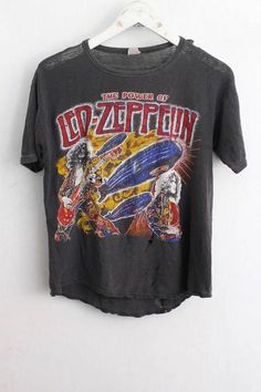 Led Zeppelin T Shirt, Vintage Band T Shirts, 70s Clothing, Looks Black, Casual Tops For Women, Online Tops, Women T Shirt