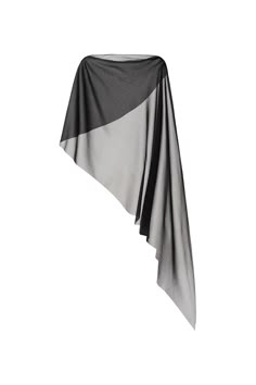 This elegant cape drapes delicately, adding a touch of sophistication to any look. Crafted from premium chiffon, it features an asymmetrical design and see-through fabric, creating a sense of allure and opulence. Elevate your style with this exclusive accessory. Black Asymmetrical Draped Skirt For Formal Occasions, Pre-draped Asymmetrical Draped Skirt For Evening, Evening Pre-draped Asymmetrical Skirt, Evening Draped Skirt With Asymmetrical Hem, Elegant Black Draped Skirt For Evening, Elegant Draped Evening Skirt, Elegant Draped Skirt For Evening, Pre-draped Asymmetrical Evening Skirt, Evening Asymmetrical Pre-draped Skirt