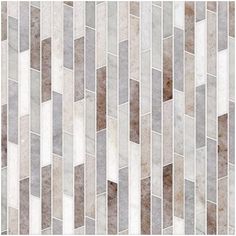 a white and brown tile wall with different colored tiles on the bottom, one in grey and