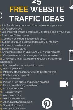 the 25 free website traffic ideas