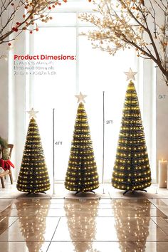 DKLGG 3-Piece Collapsible Christmas Tree Pop Up Christmas Tree with Lights 4FT 5FT 6FT Prelit Christmas Trees 627 LED Artficial Xmas Tree for Porch Yard Indoor Outdoor Xmas Party Decor Collapsible Christmas Tree, Pop Up Christmas Tree, Christmas Tree With Lights, Tree With Lights, Pre Lit Christmas Tree, Christmas Tree Lighting, Xmas Party, Xmas Tree, Christmas Trees