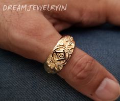 "Item Details. Metal Type:  Solid GOLD . Jewelry Type : Men/Women's Ring ( For different purpose ) Ring Size- All ring size is available in ( US Size) We Offer our customers . 1. Nickel Free 2. Tarnish Resistant 3. 30 days return policy 4. Precious Quality of Jewelry you will love 5. Our Jewelry are made of 10k 14k 18k Gold 6. Insured & Safe Standard Shipping 7. Free Gemstone Authenticity Certificate Our customer service is available 6 days a week Customization Options are Available. 1. Over 51 Freemason Ring, Ring Master, Authenticity Certificate, Masonic Ring, Solid Gold Jewelry, Signet Ring, Silver Band, Women Rings, Silver Fashion