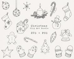 christmas clip art bundle for svg and png