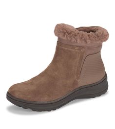 PRICES MAY VARY. 1.5 in. heel height 4.5 in. shaft height; 9.5 in. circumference Water-resistant suede/synthetic. Weatherproof Technology: Water-resistant and weatherproof construction help keep your feet dry Treaded sole for increased traction; Soft cushioned lining for warmth and comfort. Inside zipper closure for easy on/off Stitched with thread made from 100% recycled materials Show off your cozy vibes in our cold weather Aidan boot. Featuring a water resistant upper and warm fur lining are Waterproof Boots Womens, Womens Winter Shoes, Winter Shoes For Women, Winter Ankle Boots, Wet Weather, Cozy Vibes, Ankle Bootie, Winter Shoes, Waterproof Boots