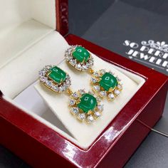 "A nice pair of natural COLOMBIAN emerald earrings is a must for every lady in the world! We are presenting you 2 matching pairs of COLOMBIAN emeralds with natural, enchanting, VIVID BLUISH-GREEN color, and exceptional quality and quality. SET IN HANDCRAFTED, 18K SOLID YELLOW GOLD EARRINGS! HUGE PAIR OF EARRINGS! One of a kind! IN CASE OF RETURN FOR US BUYERS. BUYERS MAY SEND THE ITEMS BACK TO OUR US-BASED OFFICE IN SALT LAKE CITY, UTAH ONLY ONE ITEM AVAILABLE!! NO DUPLICATES!! WHAT YOU SEE IN T Luxury Green Earrings For Wedding, Exquisite Green Earrings For Formal Occasions, Exquisite Green Formal Earrings, Luxury Green Wedding Earrings, Traditional Green Chandelier Earrings For Formal Occasions, Traditional Green Chandelier Earrings For Formal Events, Green Traditional Chandelier Earrings For Formal Occasions, Luxury Green Bridal Earrings As Gift, Luxury Green Bridal Earrings For Gift