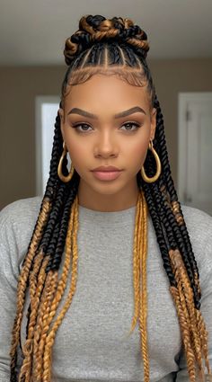 Looking for a fresh, protective hairstyle that combines the sleekness of cornrows with the softness of curls? Braided hairstyles, especially cornrows with #braidsforblackwomen Cornrows With Curls, Black Cornrows, Hair Braid Patterns, Braided Hairstyles For Black Women Cornrows, Hair Black Women, Goddess Braids Hairstyles, Protective Hairstyle, Braided Cornrow Hairstyles, Braids Hairstyles Pictures