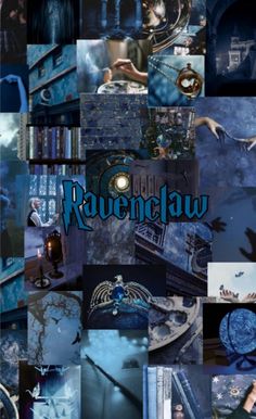 a collage of images with the words ravenclaw on them