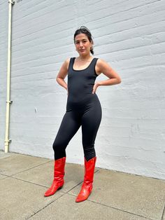 We're pretty sure the scoop neck unitard will be your newest super stretchy BFF! Made from our 100% recycled tricot, this pull on, all-in-one look makes getting dressed a breeze. The unitard has full length legs, a scoop neck and back, and all the stretch you need for a perfect form fitting jumpsuit that can take you from yoga to a night out on the town.🤸‍♀️ Getting Dressed, Black Activewear, Running Women, All In One, Night Out, Full Length, Scoop Neck, Active Wear, Jumpsuit