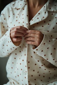 🔆 Discover our incredible pajamas made from warm, 100% cotton flannel! These soft, cozy pajamas will wrap you in warmth and comfort, even on the coldest nights, gently embracing your body. Designed to make every evening at home more relaxing, they fill you with soothing warmth before bed. These pajamas are the perfect choice for anyone who values comfort and self-care. 🔆 SIZE: BUST | WAIST | HIPS S: 33-35,2" | 23,5-25,9" | 35-36,6" M: 35,5-37,4" | 27,9-31,9" | 37-38,2" L: 37,8-40,5" | 27,9-31,9" | 38,6-41,7" XL: 40,9-44,5" | 29,7-31,9" | 42,1-45,3" 🔆  All of our items are made to order and are non-exchangeable and non-refundable.   We need the following measurements: bust, waist, and hips 🔆 MATERIAL:   100% natural cotton DELIVERY :   If you need to receive your order by a specific dat Heart Print Long Sleeve Sleepwear For Sleepover, Heart Print Long Sleeve Sleepwear For Pajama Party, Cute Cream Long Sleeve Sleepwear, Cute Long Sleeve Cream Sleepwear, Heart Print Long Sleeve Pajama Party Sets, Long Sleeve Heart Print Sleep Set, Cozy Cream Sleepwear For Bedtime, Cream Long Sleeve Sleepwear For Sleepover, White Long Sleeve Sleepwear With Heart Print