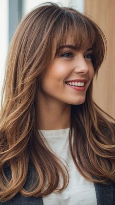 Gorgeous Wavy Haircut Ideas for Very Thin Hair in 2024 - Cheerful Talks Brown Hair Perm, Haircuts Ideas For Women, Bangs Layers, Lily Collins Hair, Wavy Haircut, Haircuts Ideas, Wavy Haircuts, Haircut Inspiration, Flat Hair