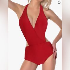 Bout This Item This One-Piece Bathing Tummy Control Swimsuit For Women Keeps Everything In The Middle. It's Just Tight Enough To Show Off Your Curves, Making You Look So Sexy Red Backless Swimwear For Beach Season, Backless Shapewear Swimwear, Solid Backless Shapewear Swimwear, Solid Color Backless Shapewear Swimwear, Red Summer Party Tankini, Summer Party Swimwear Shapewear, Party Swimwear Shapewear, Solid Color Party Swimwear With Shapewear, Solid Color Party Swimwear Shapewear