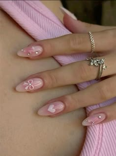 #coquette #coquettestyle #coquetteaesthetic #coquettenails #nails #girlyaesthetic #girlynails #pink #pinkcore #girlypop #gel #gelnails #nailart #naildesign #naildesignideas Casual Nails, Pink Acrylic Nails