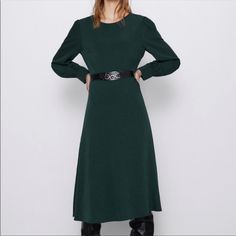 New With Tags. Sold Out Style. Zara Emerald Green Midi Dress. Ships Same Or Next Day. Smoke Free And Pet Free Home. Always Open To Reasonable Offers. Zara Midi Dress For Winter Workwear, Zara Winter Midi Dress For Work, Zara Green A-line Maxi Dress, Zara A-line Maxi Dress For Fall, Green Midi Dress For Workwear In Fall, Zara Long Sleeve Midi Dress For Work, Green Midi Dress For Fall Workwear, Zara Long Sleeve Maxi Dress For Work, Zara Formal Fall Midi Dress