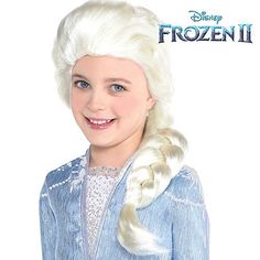 Elsa Wig - Frozen 2  Party City Frozen 2 Elsa Wig, Elsa Frozen Wig, Olaf Frozen Costume, Elsa Halloween, Elsa Halloween Costume, Long Braided Hair, Elsa Wig, Dread Wig, Elsa Frozen Costume