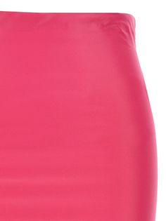 Wet effect lycra mini skirt with logo embroidery. Composition: 82% polyamide, 18% elastane Fuchsia Color, Knitwear Tops, Knitwear Cardigan, Embellished Dress, Logo Embroidery, Trouser Jeans, Blouse Dress, Lace Boots, Beauty Face