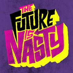 the future is vast logo on a purple and yellow background with black lettering that reads,'the future is vast '