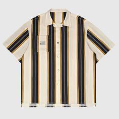 Features: Unisex Detailed craftsmanship Vintage striped design Button-front closure Soft and breathable Material: 80% cotton Mens Shirt Fashion, Men Summer Fashion, Printed Shirts Men, Shirt Oversize, Striped Short Sleeve Shirt, Oversize Casual, Shirts Summer, Men Summer, Striped Sleeve