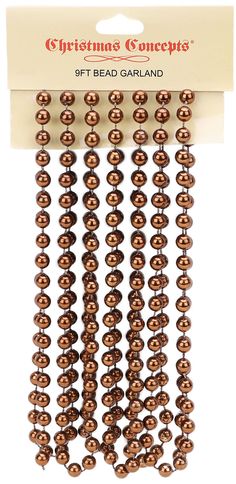 christmas copper beads are shown in the package