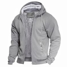 Season:Spring   Fall,Cross-Seasons; Fabric:Polyester; Sleeve Length:Long Sleeve; Gender:Men's; Style:Basic,Casual,Streetwear; Elasticity:Micro-elastic; Occasion:Casual,Streetwear,Work,Daily,Sports  Outdoor; Fit Type:Regular Fit; Pattern:Plain; Neckline:Hooded; Sports Clothing Sub Category:Zip Hoodie Sweatshirt,Fleece Hoodie,Thick Hoodies; Front page:FF; Listing Date:10/10/2024 Sportswear Sweatshirt With Ribbed Cuffs For Outdoor, Outdoor Sportswear Sweatshirt With Ribbed Cuffs, Winter Sports Sweats With Pockets, Fleece Hoodie Sweatshirt For Sports, Sportswear Fleece Sweatshirt With Adjustable Hood, Outdoor Sportswear Hoodie With Ribbed Cuffs, Gray Sports Hoodie With Double-lined Hood, Casual Hooded Sweatshirt For Outdoor, Winter Sportswear Sweatshirt With Double-lined Hood