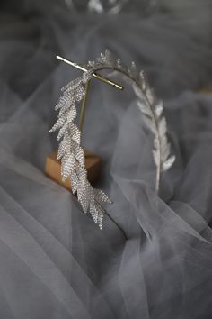 Bridal silver headpiece Beaded Leaves wedding headband | Etsy Sliver Hair Piece, Diy Bridal Headband, Wedding Hair Crown, Silver Headpiece, Beaded Leaves, Hair Tiara, Wedding Accessories For Bride, Headpiece Wedding Hair, Beaded Headpiece