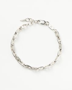 Mariner Chain Bracelet | Silver Plated. Our Take on the Classic Anchor-Style Chain. This Versatile Chain Bracelet Eatures Interlocking Oval Links for a Timeless Look, the Ultimate Arm Stack Staple. Wear Solo or Stack with Other Chunky Chains. Metal: Rhodium Plate on Brass Length: 185mm Width: 5mm Weight: 7. 45g Product Code: Yn-S-B3-Ns-S Arm Stack, Gold And Silver Earrings, Chain Bracelet Silver, Gold And Silver Bracelets, Silver Plated Bracelet, Pearl Necklace Earrings, 6 Rings, Silver Chain Bracelet, Pearl Gemstone